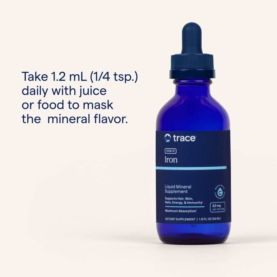 Buy now Trace Minerals Ionic Iron 22 mg - Dietary Supplement to Support Immune System Health & Energy - Liquid Ionic Trace Mineral Supplement with Ferrous Sulfate - 1.9 fl oz (About 46 Servings) at indiglob india