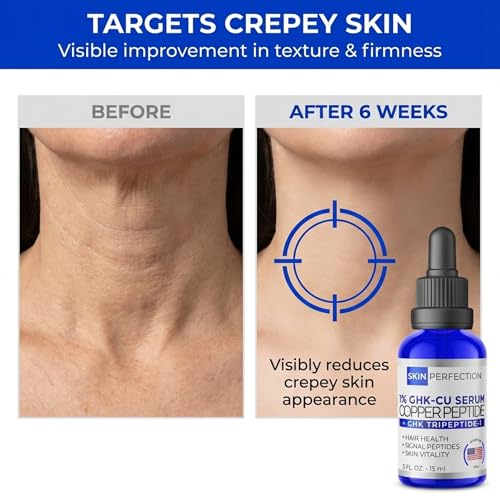 Buy now Skin Perfection GHK-CU Copper Peptides Serum for Face & Hair - Copper Peptide for Skin, Hair & Scalp - 1% Blue Liquid for Face, Neck, Body, and Scalp â€“ Multi-Use Serum Booster with Dropper 0.5 fl oz at indiglob india