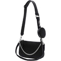 Buy now AMHDV Women Multipurpose Crossbody Bags Small Shoulder Bag Fashion 3 in 1 Zip Handbags with Coin Purse 01-black at indiglob india