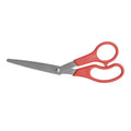 8-Inch Stainless Steel Bent Scissors for Home and Office, Red