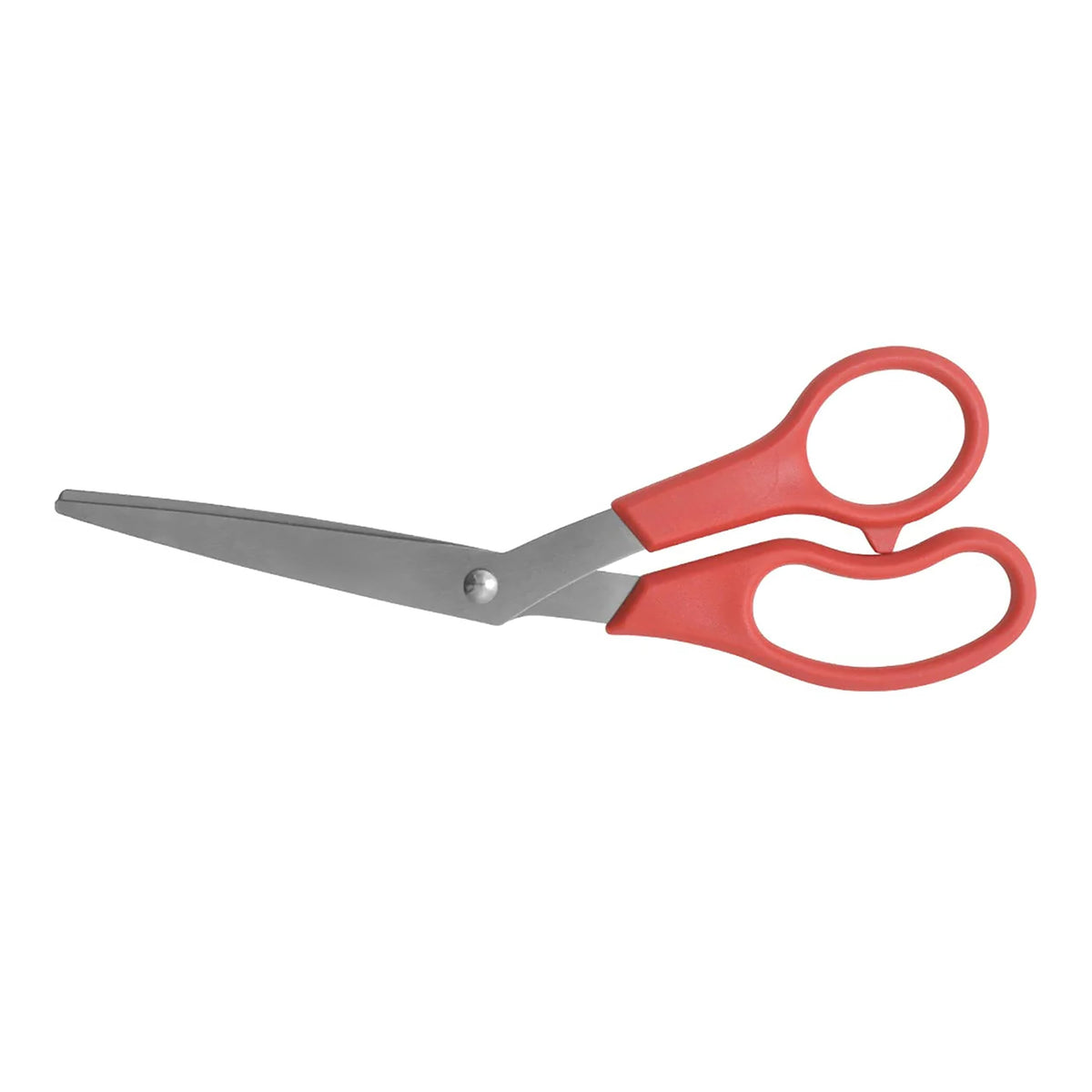8-Inch Stainless Steel Bent Scissors for Home and Office, Red