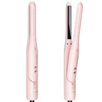 Wavytalk Cool Curl Pencil 0.65" Airflow Curling Iron for Short Hair & Pixie | 360° Cool Airflow Reduces Damage, Anti-scald, Precise Root Styling Control, 2-in-1 Small Flat Iron & Curler, Pink