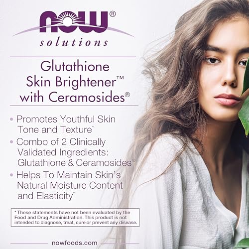 Buy now NOW Foods Solutions, Glutathione Skin Brightener with CeramosidesÂ®, Moisturizing and Illuminating, 30 Veg Capsules at indiglob india