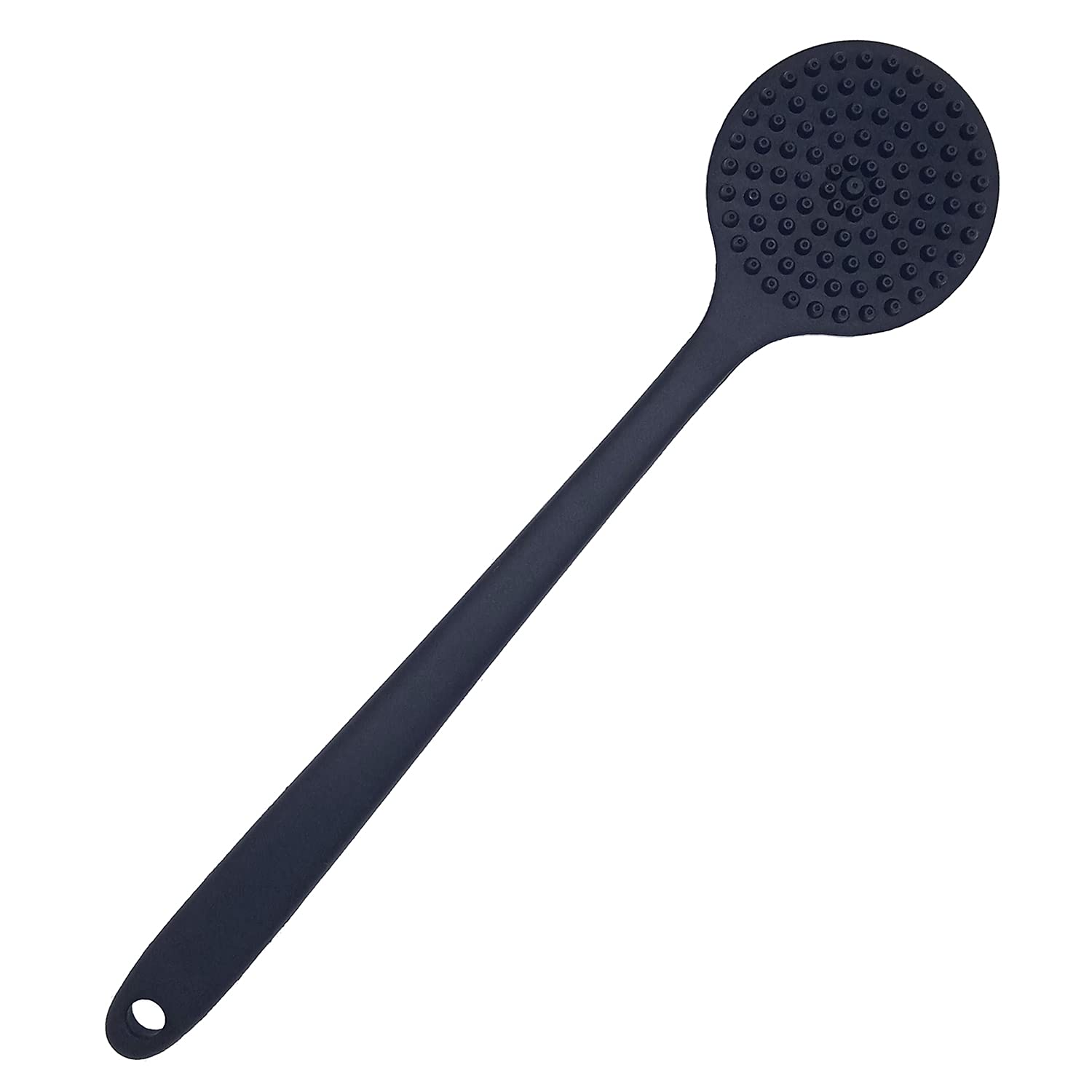 Buy now DNC Back Scrubber for Shower Soft Silicone Bath Body Brush with Long Handle (Black) at indiglob india