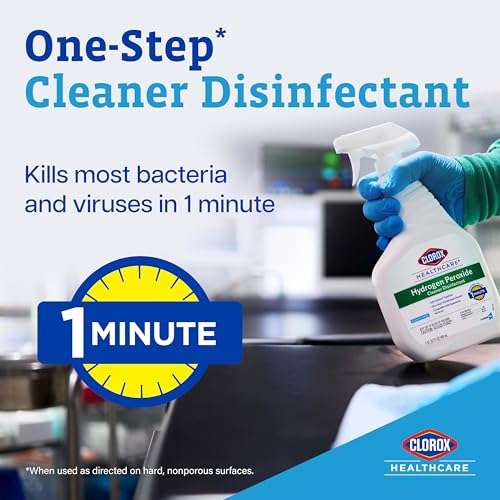 Buy now Clorox Healthcare Hydrogen Peroxide Cleaner Disinfectant Refill, Bleach Free, 128 Fluid Ounces (Package May Vary) at indiglob india