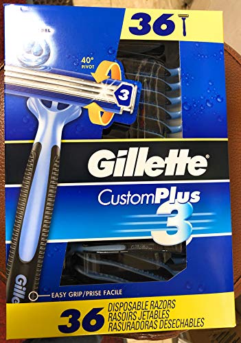 Buy now Gillette Custom Plus3 Disposable Razors, 36-count at indiglob india