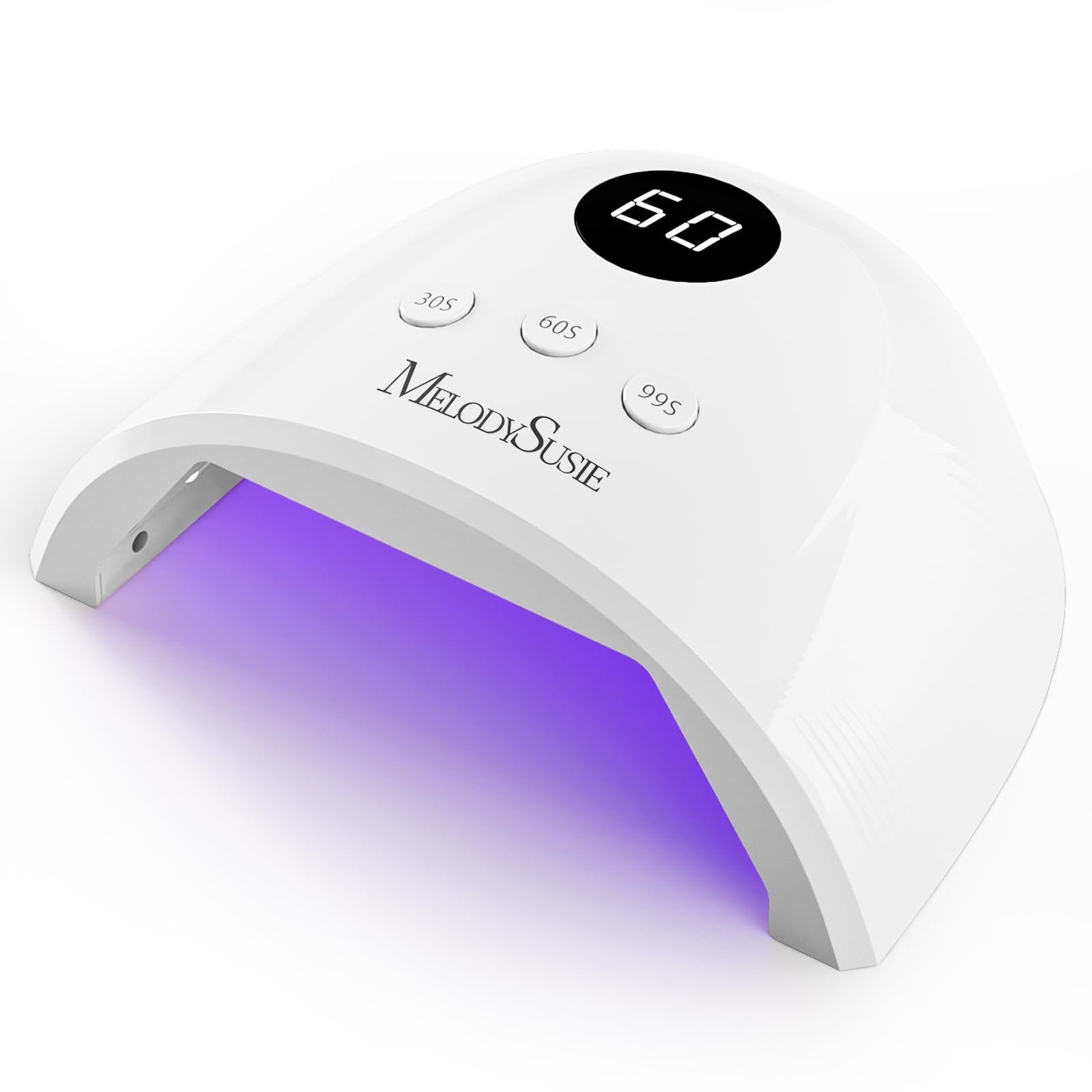 MelodySusie UV Nail Lamp P-Plus30F for Fast Curing Gel Nail Polish | 36W,3 Timer Settings,Smart Sensor,LCD Display,99s Low-Heat Mode,30 UV/LED Beads,Jelly Gel,Base Top Coat,for Beginners at Home