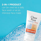 Buy now Neutrogena Clear Pore 2 in 1 Facial Cleanser/Face Mask with Kaolin & Bentonite Clay & 3.5% Benzoyl Peroxide Acne Treatment Medication, Daily Face Wash & Shine Control Clay Mask, 4.2 fl. oz, 3 Pack at indiglob india