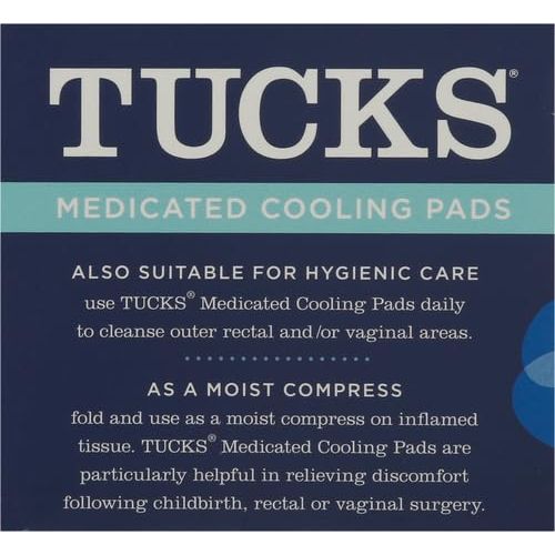 Buy now TUCKS Medicated Cooling Pads, 100 Count â€“ Pads with Witch Hazel, Cleanses Sensitive Areas, Protects from Irritation, Hemorrhoid Treatment, Medicated Pads Used By Hospitals at indiglob india