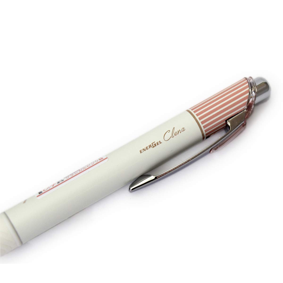 Pentel EnerGel Clena Retractable Liquid Gel Pen, Micro Fine Point 0.4mm Needle Tip, Black Ink, Classical Pink Body (BLN74LP-A)