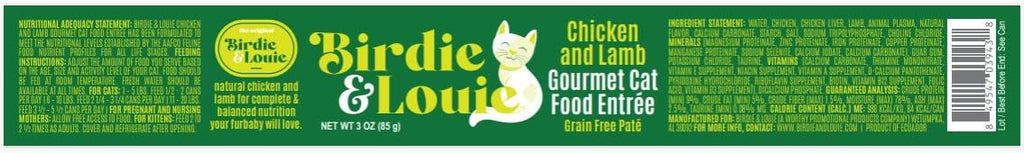 Birdie & Louie Wet Cat Food Variety Pack 30 Count, with 5 Different Proteins | Tuna, Shrimp, Chicken, Beef, Lamb | Flakes in Broth, and Pate | 6 Cans, 5 Different Flavors | 30 Cans