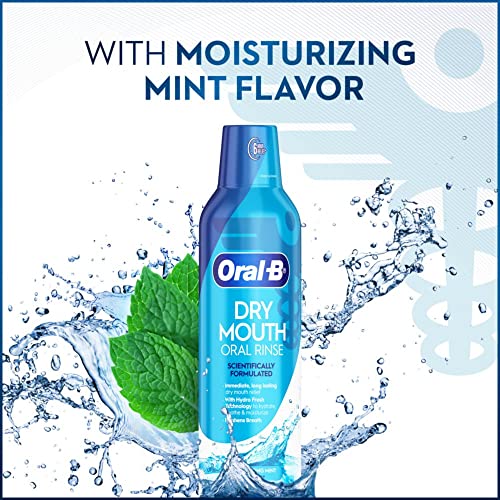 Buy now Oral-B Dry Mouth Oral Rinse Mouthwash, Moisturizing Mint, 16 Fl Oz at indiglob india