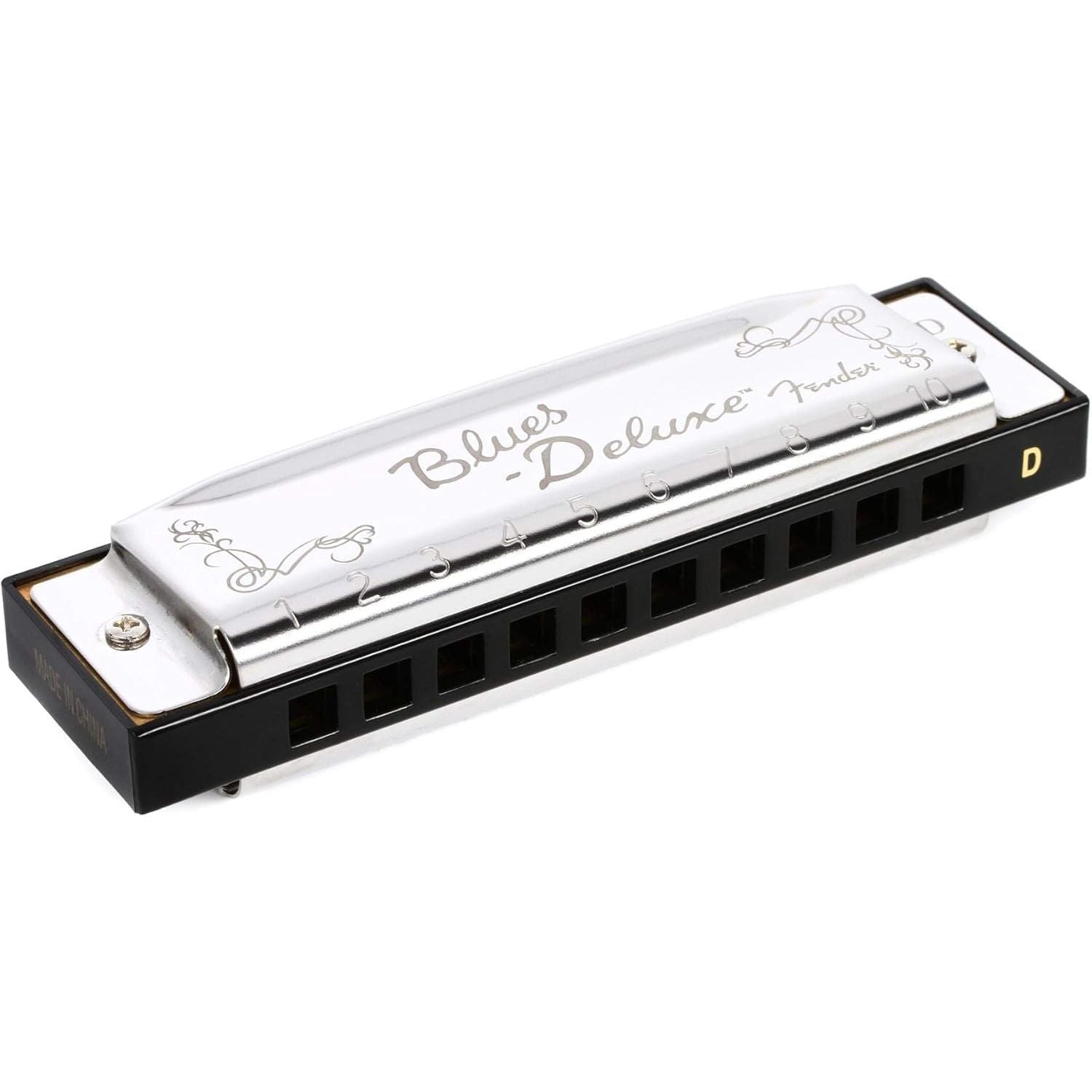 Buy now Fender Blues Deluxe Harmonica, Stocking Stuffers, Guitar Accessories, Pack of 7 with case (Keys C, G, A, D, F, E, B Flat) Pack of 1 Key of D at indiglob india