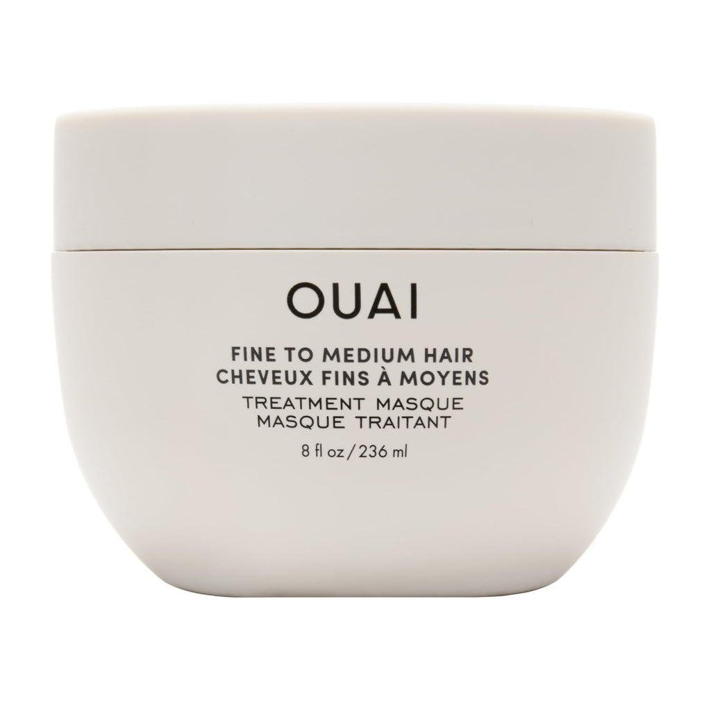 OUAI Fine to Medium Hair Treatment Mask- Deep Conditioning Hair Mask (8 oz) | Lightweight Deep Conditioning Hair Mask with Shea Butter, Keratin & Panthenol - Helps Hydrate, Strengthen & Repair Damage