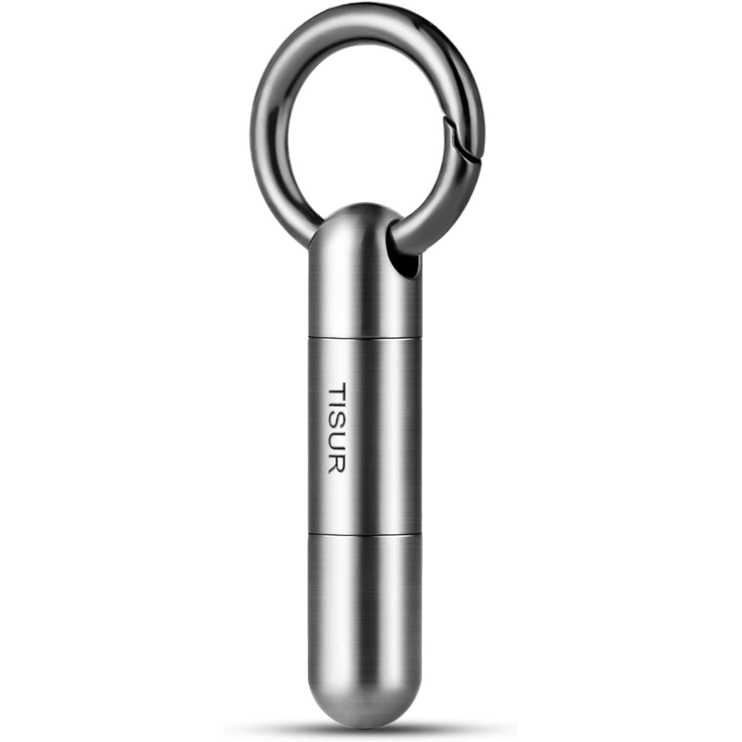 Buy now TISUR Micro Keychain Pill Holder, Titanium Pill Case Waterproof Pill Container, Portable Tiny Pill Organizer for Travel Purse Pocket Tiny + 1 Connected Compartment at indiglob india