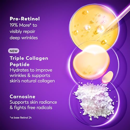 Buy now Olay Retinol Night Cream for Women, MAX, Anti-Aging Face Mousturizer, Fragrance-Free, Non Greasy - Anti-Wrinkle, Smooth Fine Lines, Hydrating Skin Care - Triple Collagen Cream, Niacinamide, 1.7oz at indiglob india
