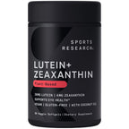 Sports Research® Lutein + Zeaxanthin w/Organic Coconut Oil, 30 Plantgels™ | Vegan Lutein w/ Lute-Gen® Eye Health Supplement | Plant-Based, Vegan Certified, Non-GMO Verified - 30 Servings