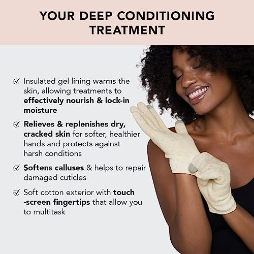 Buy now Kitsch Moisturizing Gloves Overnight for Dry Hands Treatment, for Women & Men | Soft Hydrating & Infused Gel Spa Gloves for Kids, One Size Fits Most, Washable & Reusable Pair at indiglob india