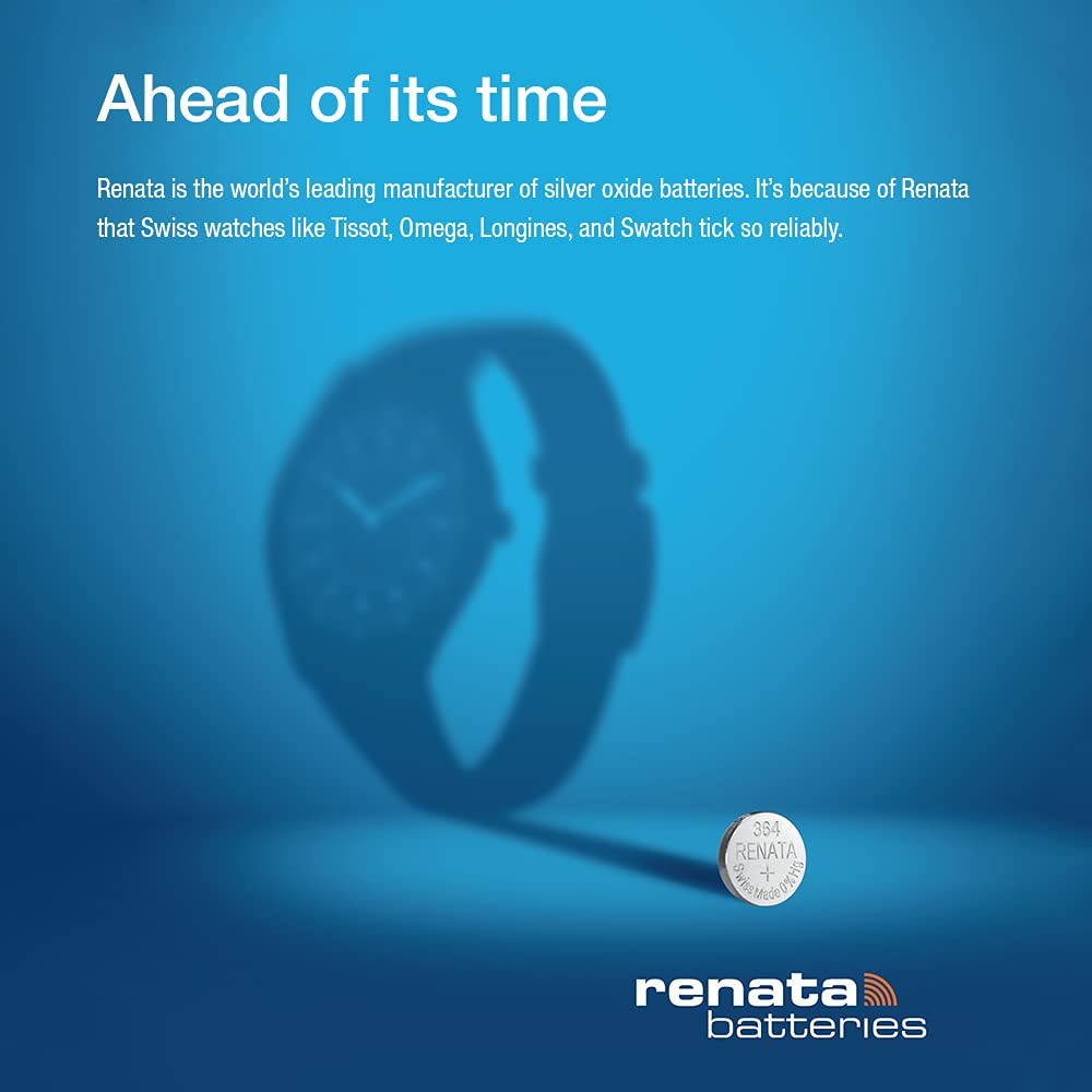 Renata 377 SR626SW Batteries - 1.55V Silver Oxide 377 Watch Battery (2 Count)