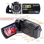 Buy now Video Camera Camcorder Digital Camera Recorder Full HD 1080P 15FPS 24MP 3.0 Inch 270 Degree Rotation LCD 16X Zoom Camcorder with 2 Batteries(604s) at indiglob india