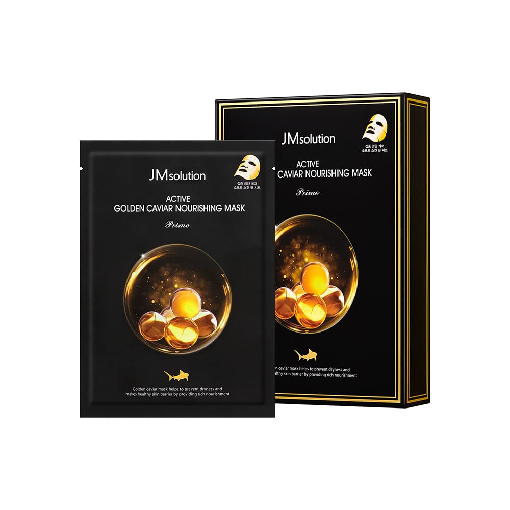 Buy now JMsolution Marine Luminous Pearl Deep Moisture 3 Step Skin Care Face Mask - Korean Skincare Facial Mask - boosting Brightening Moisturizing-10 Sheets for Dry Skin Golden Cavior at indiglob india