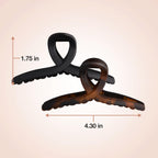 Buy now Kitsch Medium Claw Clips for Women - Strong Hold & Stylish Glossy Puffy Design Hair Accessories | Half-Up or Full Updos | Ideal Gifts for Women - 2pc Set, Black & Tort at indiglob india
