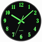 Buy now JoFomp Glow in The Dark Clock, 12 Inch Modern Silent Non Ticking Wall Clocks Battery Operated, Night Light Wall Clock for Living Room Decor, Wall Clock Decorative for Kitchen Bedroom (Green) at indiglob india
