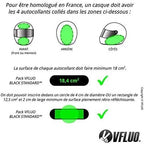 Buy now VFLUO - Kit 4 Retro Reflective Stripes Stickers for Mortorcyle Helmet - Stickers Approved to FR Dimension - High Visibility, 3M™ Technology - Discreet and design - Maximum Grip at indiglob india