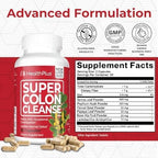 Buy now Health Plus Super Colon Cleanse 15 Day Supply of Gentle Gut Cleanse Detox, Psyllium Husk, Probiotics for Constipation Relief & Digestive Support, 60 Capsules at indiglob india