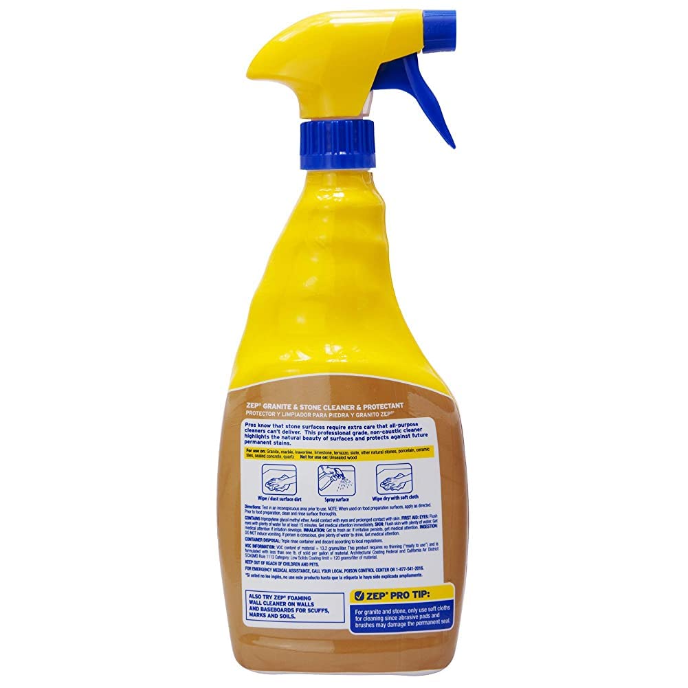 Zep Granite and Stone Cleaner and Protectant - 32 oz (Case of 1) ZUCSPP - Specialized Professional Grade Formula Cleans and Protects Stone