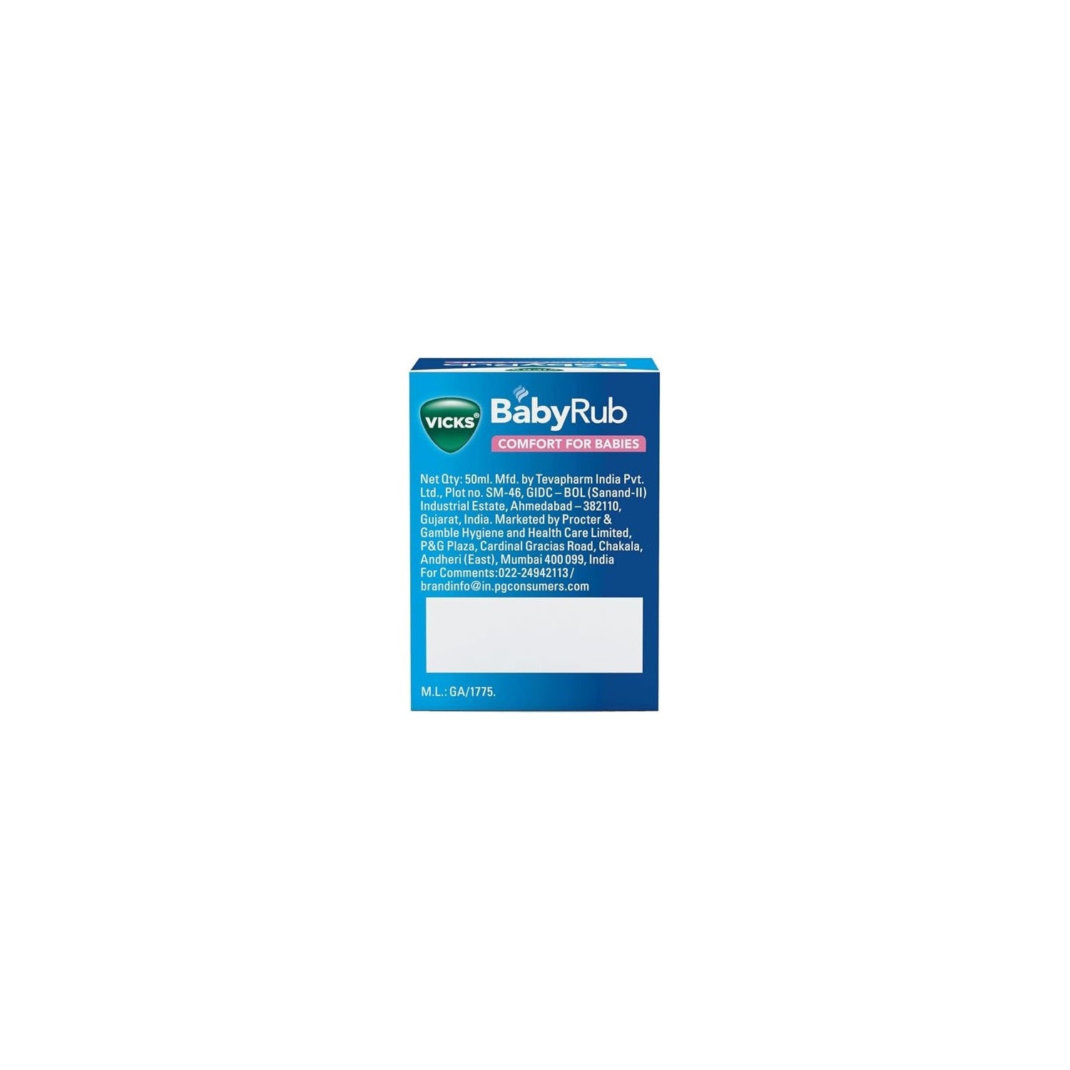 Buy now BabyRub Soothing Vapour Ointment for Babies (50 ml - 1.7 oz) + V4l Paper Napkin 125 Sheets Free at indiglob india