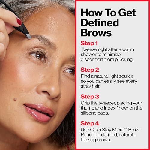 Buy now Revlon Comfort and Control Tweezer, Easy to Use Eyebrow Tool with Wide Grip, 1 count at indiglob india