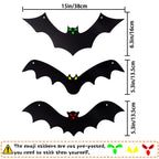 YUJUN Halloween Hanging Bats for 12PCS 3D Halloween Yard Outdoor Decoration