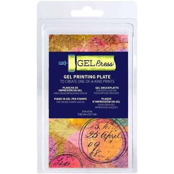 Buy now Gel Press Monoprinting Print Plate - 12” X 14” Gel Plate - Printmaking Supplies - Reusable Gel Printing Plate for Press Art for Card Making, Scrapbooking, Journaling, Arts and Crafts, Home Decor 3” X 5” at indiglob india