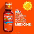 Buy now VICKS Kids DayQuil & NyQuil Berry Cold & Cough Medicine Co-Pack, Daytime & Nighttime Relief of Multiple Symptoms, Great-Tasting Berry Flavor, Free of Alcohol & Acetaminophen, for Ages 6+, 2x8oz at indiglob india