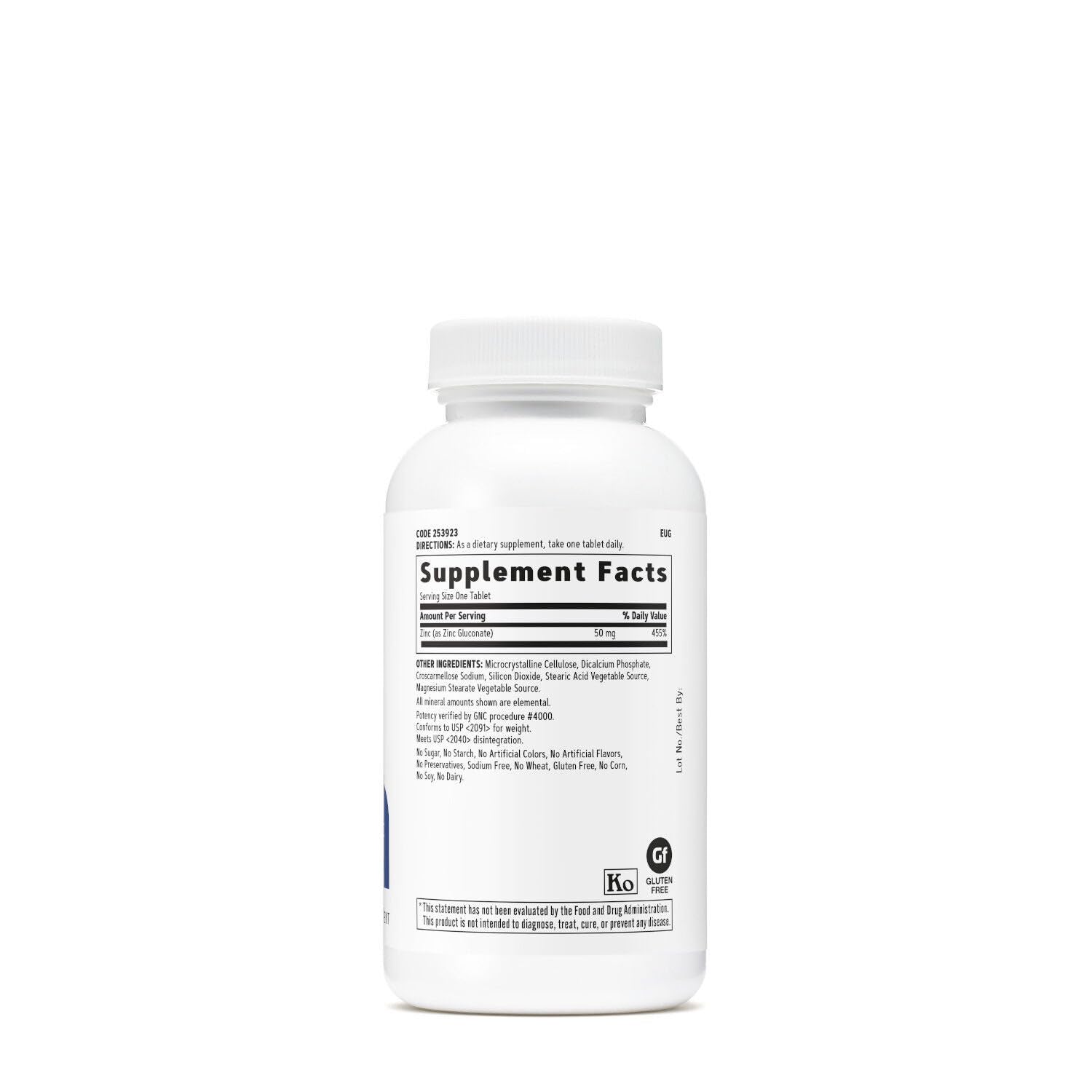 Buy now GNC Zinc 50mg Supplement, Supports Immune Function, 250 Servings at indiglob india