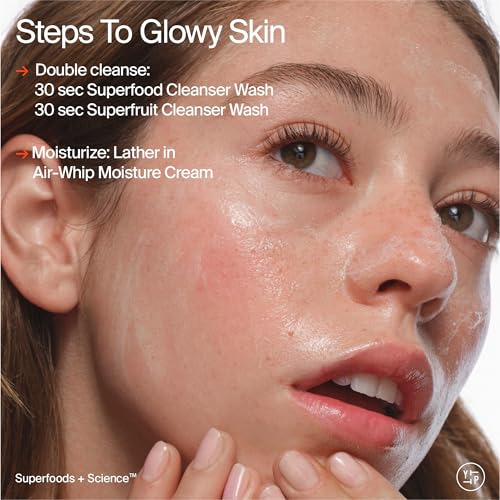 Buy now Youth To The People Renew N' Brighten Skincare Giftset - Travel Mini 3-Pc Set, Superfood Antioxidant Balancing Face Cleanser, Superfruit Gentle Exfoliating Facial Wash, Air Whip Hydrating Moisturizer at indiglob india