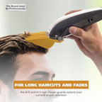 Buy now Wahl Hair Clipper Genuine Secure Fit Attachment Guard Set for Long Hair Styles and Fades, 2 Full Size Hair Clipper Guide Combs for Increased Cutting Performance - Model 3025025 at indiglob india