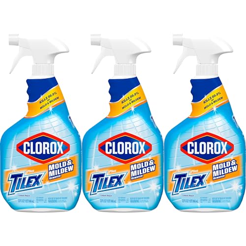 Buy now Clorox Plus Tilex Mold and Mildew Remover with Bleach, Spray Bottle, 32 Fluid Ounces, Unscented, Pack of 3 at indiglob india