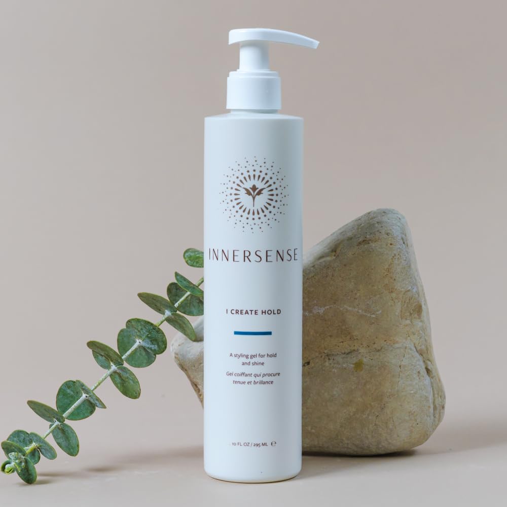 INNERSENSE Organic Beauty - I Create Hold Styling Gel (10oz) | Firm, Flexible Hold + All-Day Curl Definition | No Crunch, Flakes or Buildup | Non-Toxic, Cruelty-Free, Clean Styling