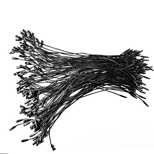 Buy now LGEGE 500 pcs 7.5-inch Black Hang Tag Nylon String Snap Lock Pin Loop Fasteners Hook Ties at indiglob india