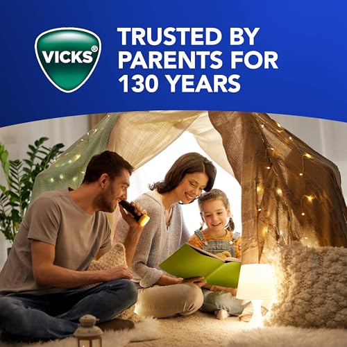 Buy now VICKS DayQuil and NyQuil Kids Grape Cold & Cough + Fever Multi-Symptom Relief Liquid Co-Pack, Specially Formulated for Kids Ages 6+, 2x8 OZ at indiglob india