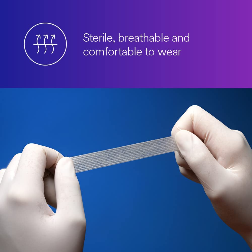 3M™ Steri-Strip™ Reinforced Adhesive Skin Closures, R1546, 1/4 in x 4 in (6 mm x 100 mm), 50 Bag/Carton, 4 Carton/Case