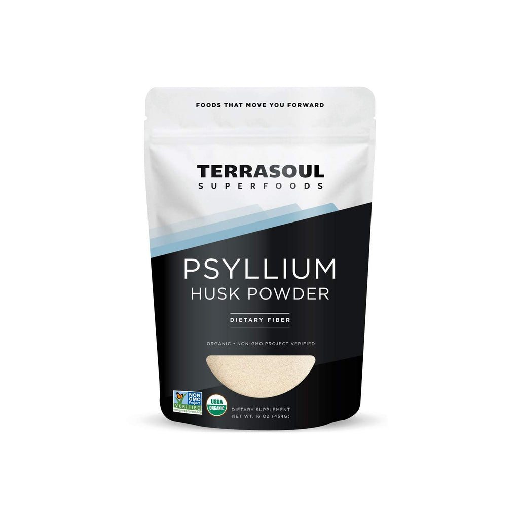 Terrasoul Superfoods Organic Psyllium Husk Powder, 1 Lb - Superfine Texture | 99% Purity | Perfect for Gluten-Free Baking | No Purple Breads