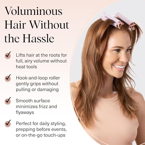 Buy now Kitsch Volumizing Hair Clips for Women - Hair Rollers for Volume & Curls - Volumizing Hair Products, Hair Roller Clips for Effortless Curls That Last - 2pc, Terracotta at indiglob india