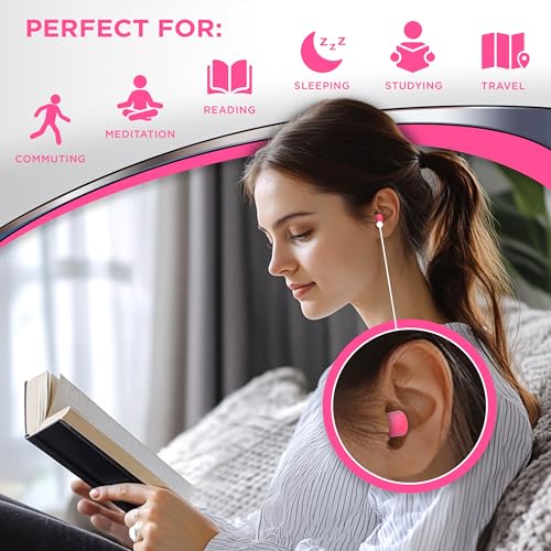 Buy now HEAROS Sleep Pretty in Pink Ear Plugs For Sleeping, 14 Pair (Pack of 1) at indiglob india