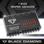 Buy now Black Diamond EQ7LS 7-Band Stereo Equalizer/Crossover Pre Amp Equalizer Car Audio EQ with Front Rear + Sub Output at indiglob india