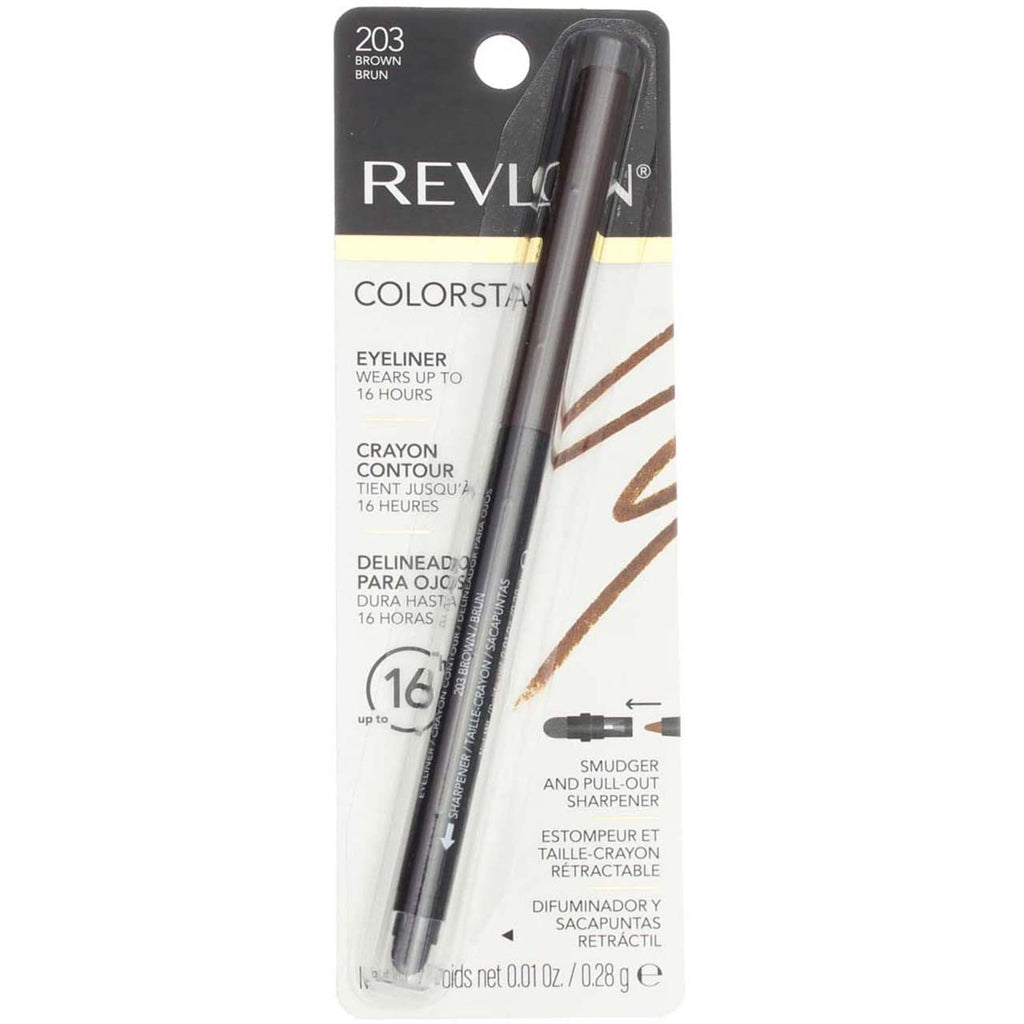 Buy now Revlon ColorStay Eyeliner Pencil, Black [201], 0.01 oz (Pack of 12) Brown 0.01 Ounce (Pack of 5) at indiglob india