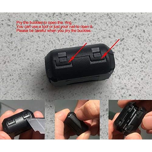 Buy now Clip-on Ferrite Ring Cores EMI RFI Signal Noise Filter Noise Suppressor for HDMI USB Power Cable Diameter 3mm/5mm/7mm/9mm/13mm,5Size,22Pcs at indiglob india