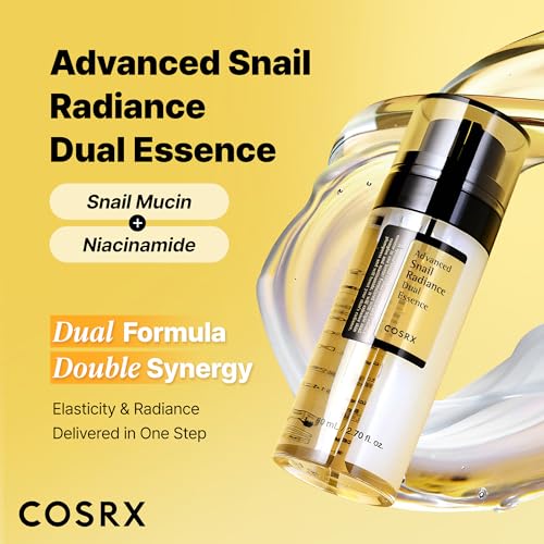 Buy now COSRX Snail Mucin 74% + Niacinamide 5% Dual Essence, Anti Aging Face Serum for Dull Skin, Sensitive Skin, Korean Skin Care, 2.70 fl.oz / 80ml at indiglob india